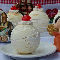 Рецепт Безе с вишней Снежный шар