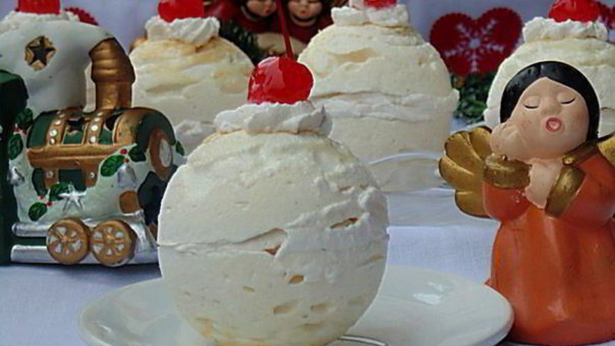 Рецепт безе с вишней снежный шар