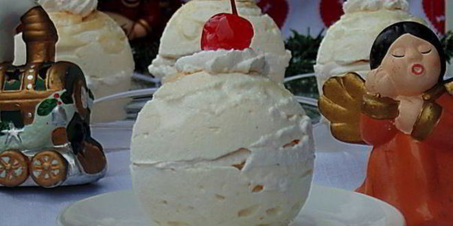 Рецепт безе с вишней снежный шар