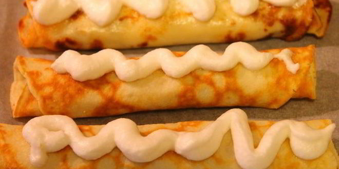 Рецепт французских блинчиков с яблоками и безе