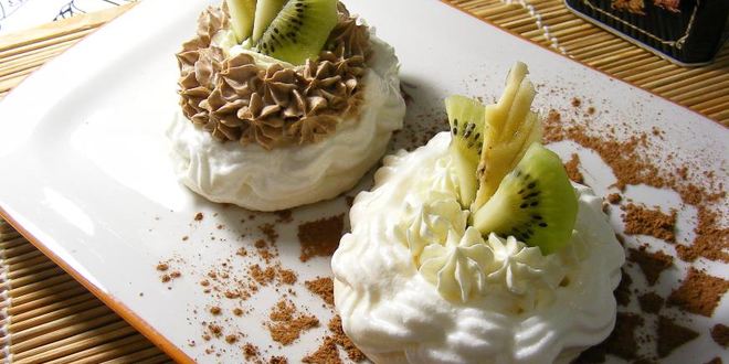 Рецепт корзинок безе с кремом шарлотт и фруктами