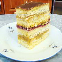 Рецепт Пляцка вишневого с безе и шоколадом