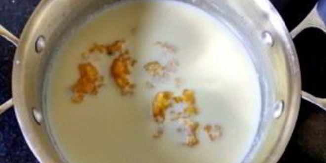 Рецепт десерта из фруктов и молока