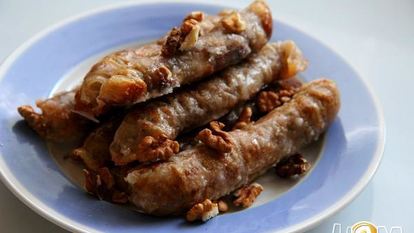 Рецепт Десерта Ореховые сигаретки