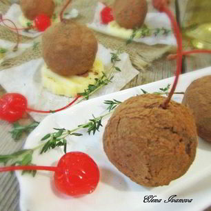 Рецепт Конфет из сухофруктов с коктейльной вишней