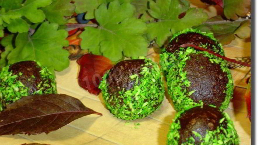 Рецепт шоколадных конфет каштаны за 20 минут