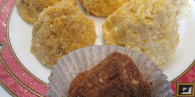 Рецепт творожных конфет с тыквой и хурмой