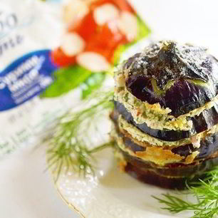 Рецепт Баклажанного мильфея с крабовым кремом