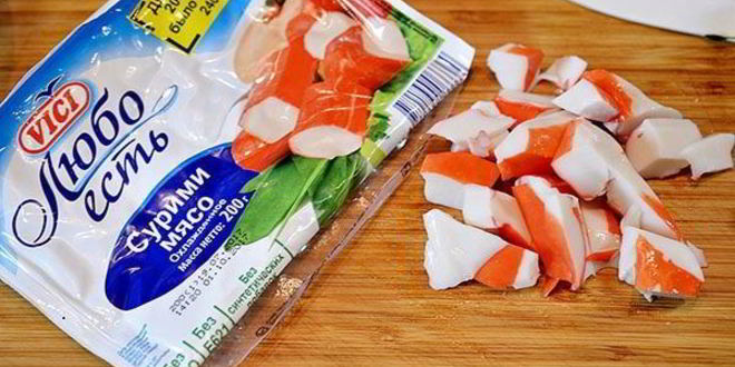 Рецепт баклажанного мильфея с крабовым кремом