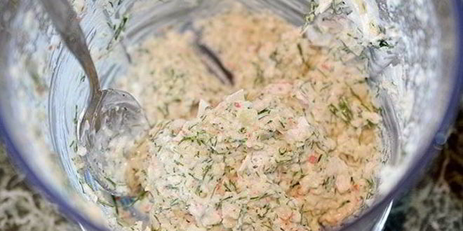 Рецепт баклажанного мильфея с крабовым кремом