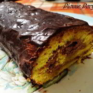 Рецепт Бисквитного рулета на ромовой пропитке с шоколадно-масляным кремом под шоколадной глазурью