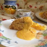 Рецепт Блинного тортика с кремом из апельсинов и сгущенки