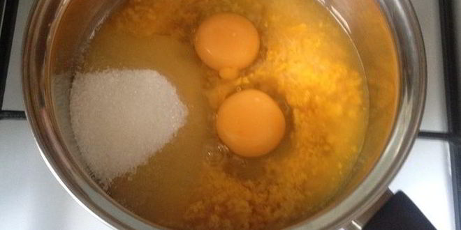 Рецепт блинного тортика с кремом из апельсинов и сгущенки