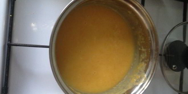 Рецепт блинного тортика с кремом из апельсинов и сгущенки