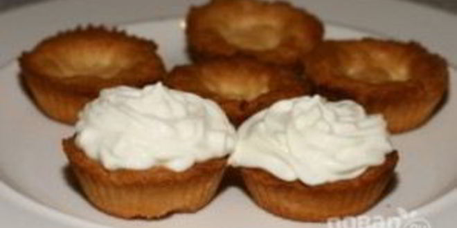 Рецепт корзиночек с кремом