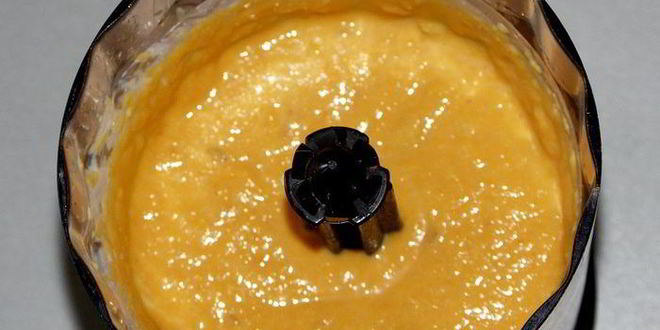 Рецепт крема-пюре из запеченых тыквы, айвы и яблока