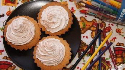 Рецепт Песочных корзиночек с белковым кремом