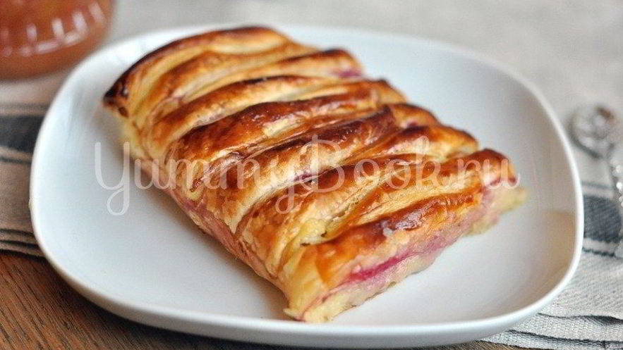 Рецепт слойки с заварным кремом и вишней