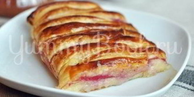 Рецепт слойки с заварным кремом и вишней