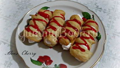 Рецепт Трубочек слоеных с кремом
