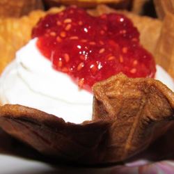 Рецепт Вафельных корзинок с творожно-сливочным кремом