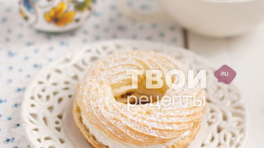 Рецепт заварных колечек с творожным кремом