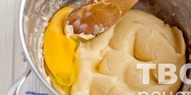 Рецепт заварных колечек с творожным кремом