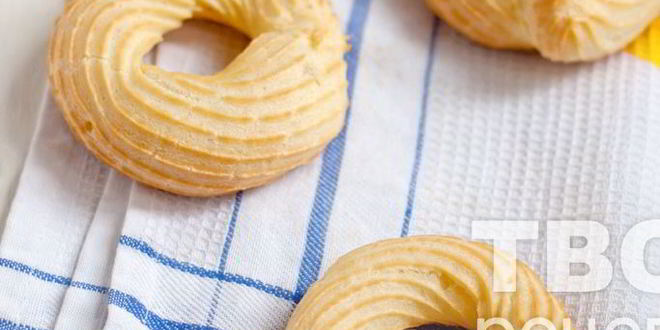 Рецепт заварных колечек с творожным кремом