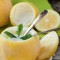 Рецепт Лимонного сорбета с мятой