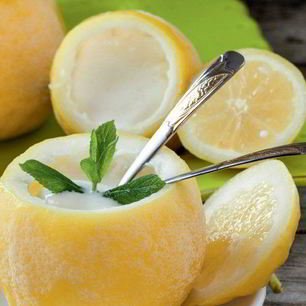 Рецепт Лимонного сорбета с мятой
