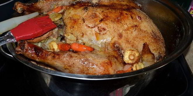 Рецепт праздничной индюшки в мармеладной глазури