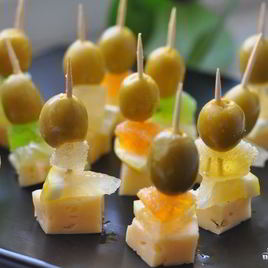 Рецепт Закуски на шпажках с мармеладом