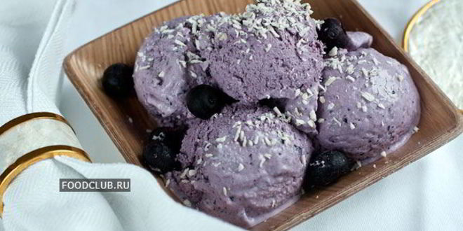 Рецепт черничного мороженого с маскарпоне