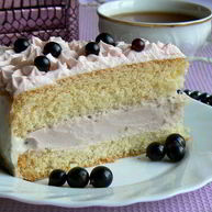 Рецепт Бисквита с нежным сливочно-смородиновым муссом