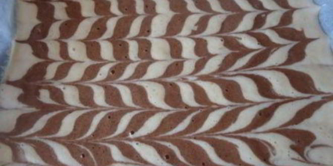 Рецепт миндального рулета с шоколадным муссом