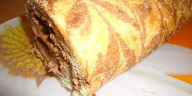 Рецепт миндального рулета с шоколадным муссом