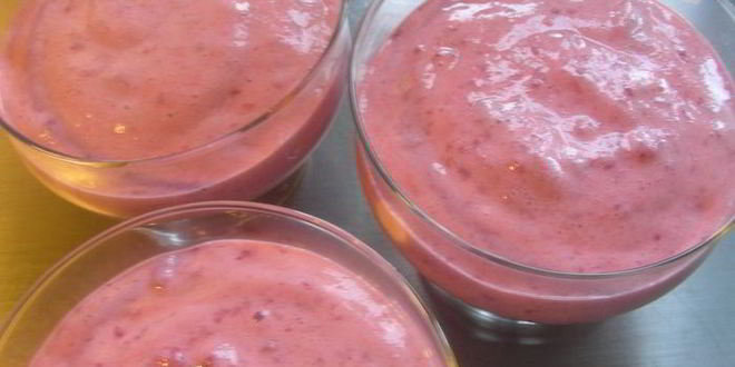 Рецепт мусса из малины и сгущенного молока