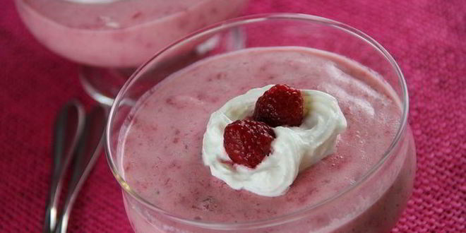 Рецепт мусса из малины и сгущенного молока