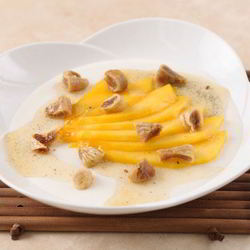 Рецепт Мусса личи с манго в саке