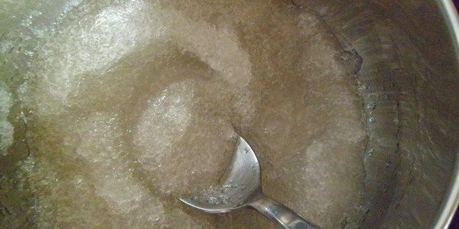 Рецепт персикового мусса-желе с виноградом и лепестками миндаля