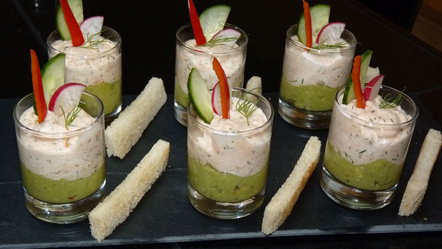 Рецепт рыбного мусса с кремом из авокадо