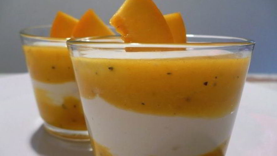 Рецепт творожного крема с муссом из персика и маракуи