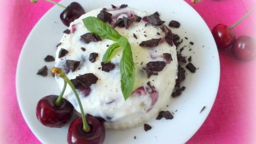 Рецепт творожного мусса с черешней