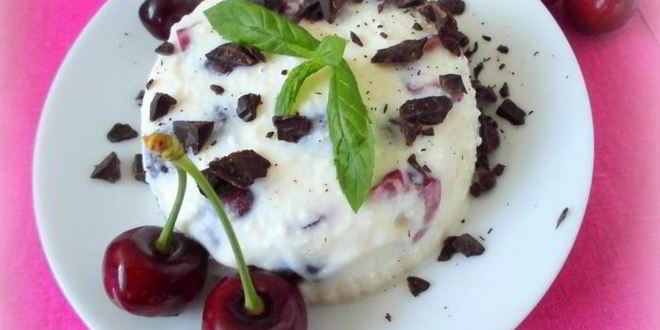 Рецепт творожного мусса с черешней