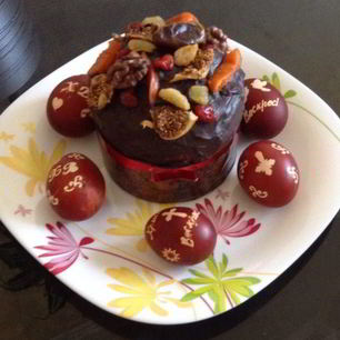 Рецепт Фруктового кулича пасхального шоколадного