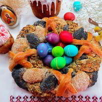 Рецепт Итальянской пасхальной косы с тремя начинками