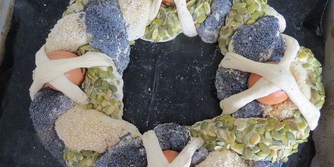 Рецепт итальянской пасхальной косы с тремя начинками