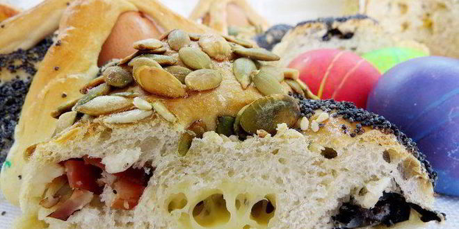 Рецепт итальянской пасхальной косы с тремя начинками