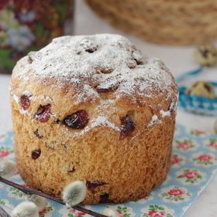 Рецепт Кулича творожного с вяленой клюквой