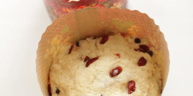 Рецепт кулича творожного с вяленой клюквой